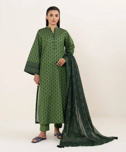 3 Piece - Unstitched Printed Lawn Suit