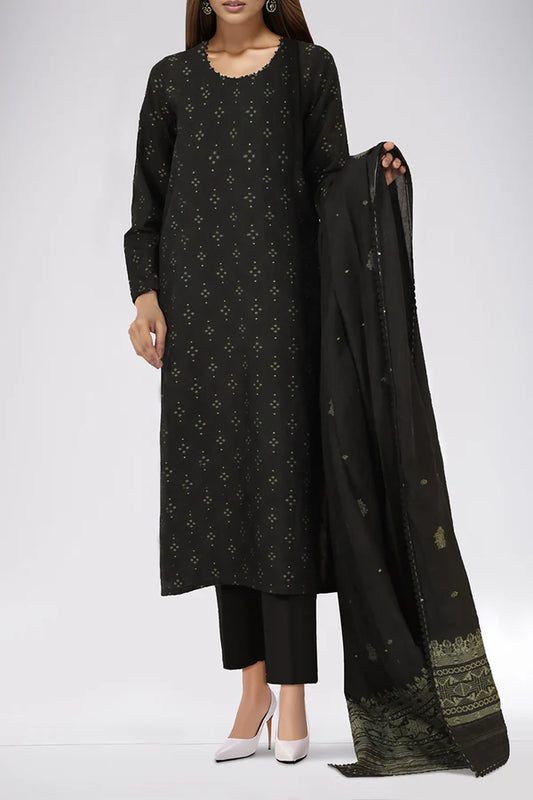 Unstitched Jacquard Cotton 3 Piece S.A