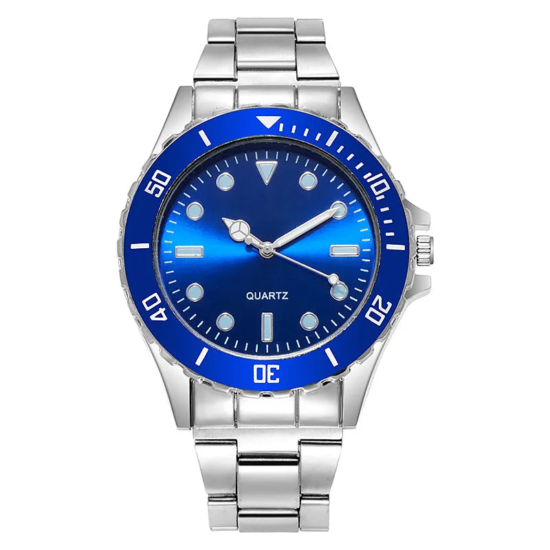 New Famous Luxury Brand Male Casual Quartz Watch Men Stainless Steel Luminous Watches Relogio Masculino Men's Green Wristwatch
