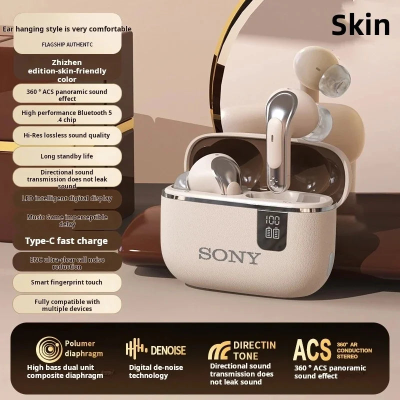 Original Sony NE109 Bluetooth Earphones TWS HIFI Mic Headset Wireless Earbuds Sports Headphones LED Display Gaming Accessories