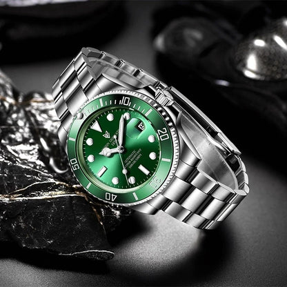 2025 LIGE New Watch Men Automatic Mechanical Tourbillon Clock Fashion Sport Diving Watch 100ATM Waterproof Luminous Watches Mens