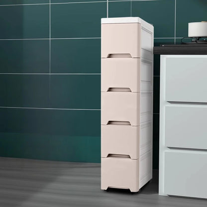 European Style Gap Storage Cabinet, Kitchen Narrow Gap Organizer Shelf, Bathroom Drawer-Type Storage Cabinet, Movable Bedside