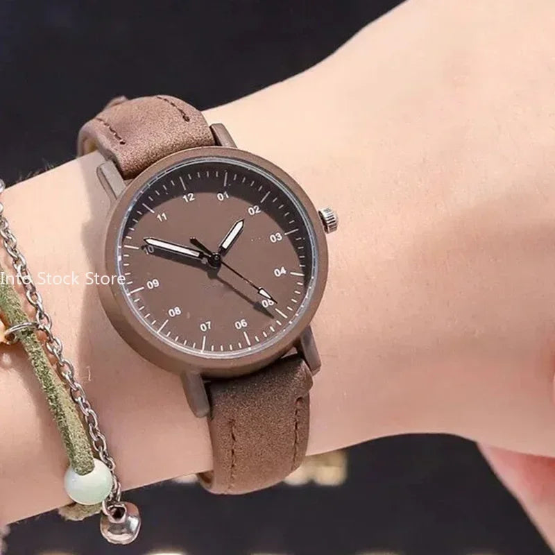 Women Watches PU Leather Strap Women Quartz Wristwatches Waterproof Round Dial Retro Watch Ladies Girls Watch Reloj Para Mujer