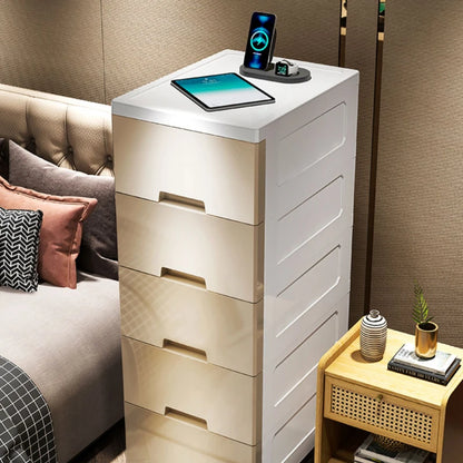 Narrow Gap Storage Cabinet Drawer Storage  Bathroom and Kitchen Plastic Multi-Layer Organizer Rack Compact Multi-Storage Cabinet