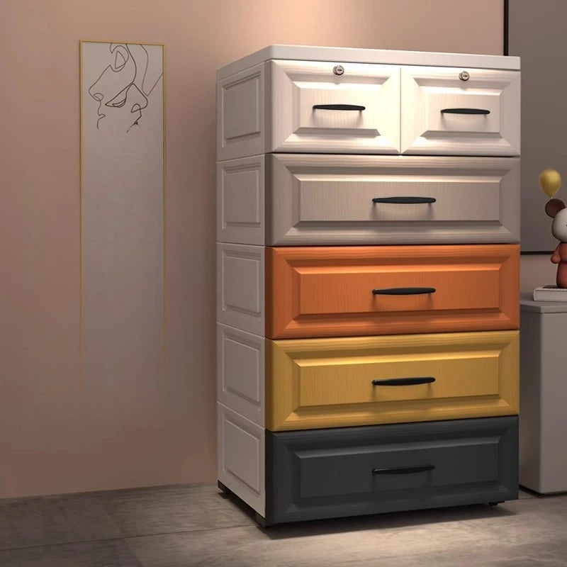 European Style Gap Storage Cabinet, Kitchen Narrow Gap Organizer Shelf, Bathroom Drawer-Type Storage Cabinet, Movable Bedside
