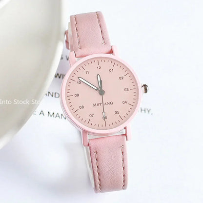 Women Watches PU Leather Strap Women Quartz Wristwatches Waterproof Round Dial Retro Watch Ladies Girls Watch Reloj Para Mujer