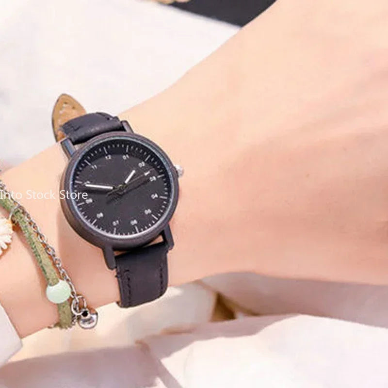 Women Watches PU Leather Strap Women Quartz Wristwatches Waterproof Round Dial Retro Watch Ladies Girls Watch Reloj Para Mujer