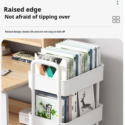 Household Multi-layer Small Cart Storage Rack Floor To Floor Kitchen Bedroom Bathroom Storage Rack Storage Rack with Wheels