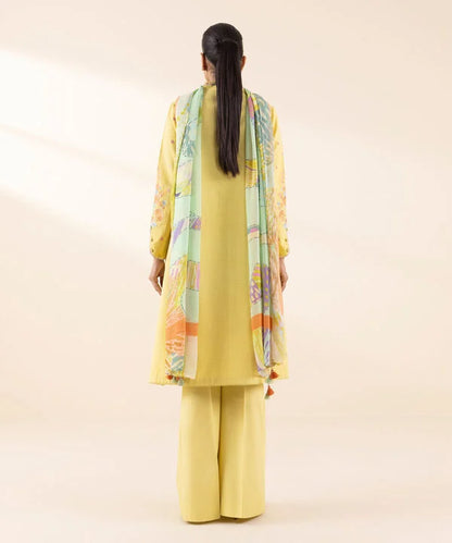 3 Piece - Embroidered Dobby Suit Unstitched